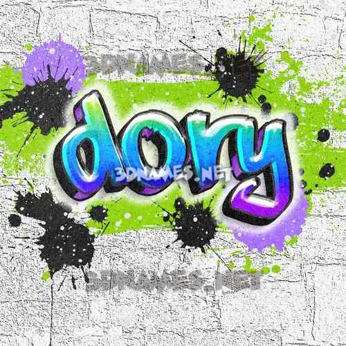 dory in Graffiti Grunge style - 3D name wallpaper