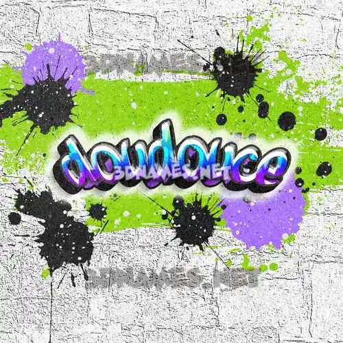 doudouce in Graffiti Grunge style - 3D name wallpaper