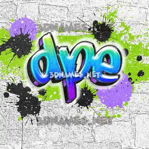 dpe in Graffiti Grunge style - 3D name wallpaper