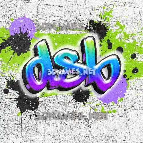 dsb in Graffiti Grunge style - 3D name wallpaper dsb in Graffiti Grunge style - 3D name wallpaper