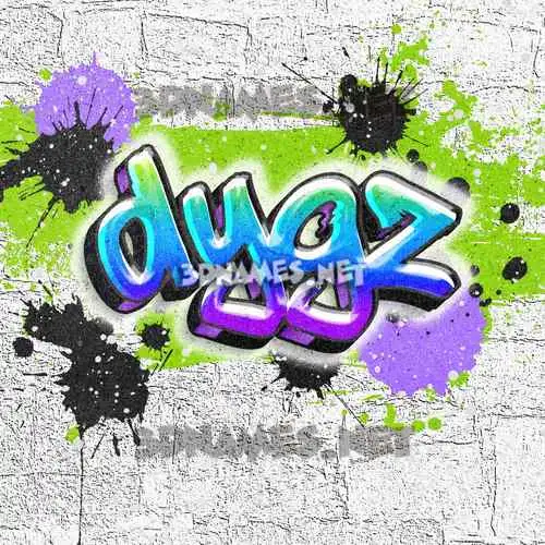 dygz in Graffiti Grunge style - 3D name wallpaper