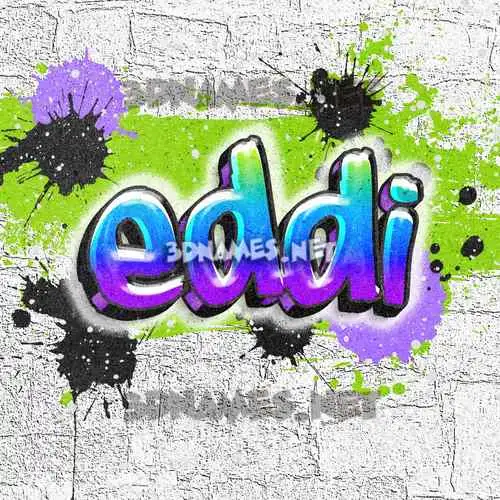eddi in Graffiti Grunge style - 3D name wallpaper