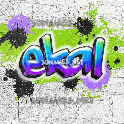 ekal in Graffiti Grunge style - 3D name wallpaper ekal in Graffiti Grunge style - 3D name wallpaper