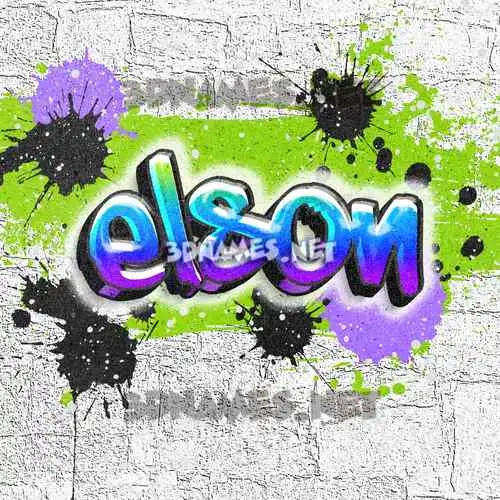 elson in Graffiti Grunge style - 3D name wallpaper elson in Graffiti Grunge style - 3D name wallpaper