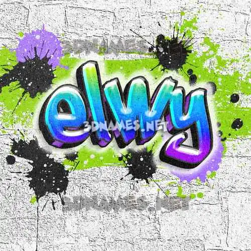 elwy in Graffiti Grunge style - 3D name wallpaper elwy in Graffiti Grunge style - 3D name wallpaper