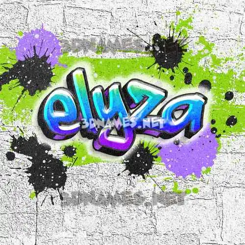 elyza in Graffiti Grunge style - 3D name wallpaper