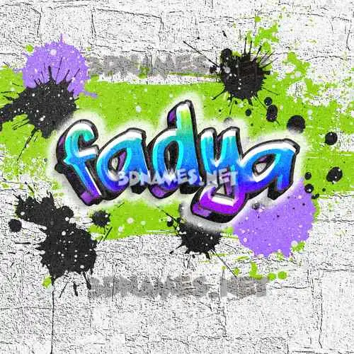 fadya in Graffiti Grunge style - 3D name wallpaper fadya in Graffiti Grunge style - 3D name wallpaper