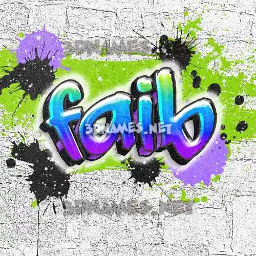 faib in Graffiti Grunge style - 3D name wallpaper