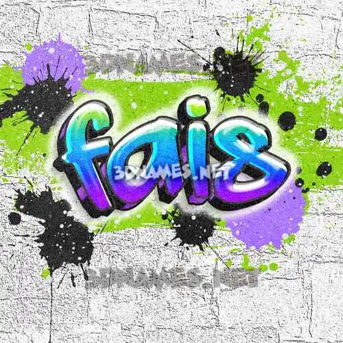 fais in Graffiti Grunge style - 3D name wallpaper fais in Graffiti Grunge style - 3D name wallpaper