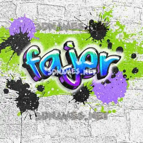 fajer in Graffiti Grunge style - 3D name wallpaper fajer in Graffiti Grunge style - 3D name wallpaper
