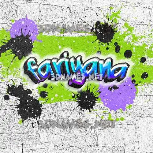 fariyana in Graffiti Grunge style - 3D name wallpaper fariyana in Graffiti Grunge style - 3D name wallpaper