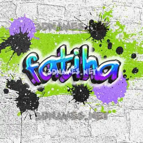 fatiha in Graffiti Grunge style - 3D name wallpaper fatiha in Graffiti Grunge style - 3D name wallpaper