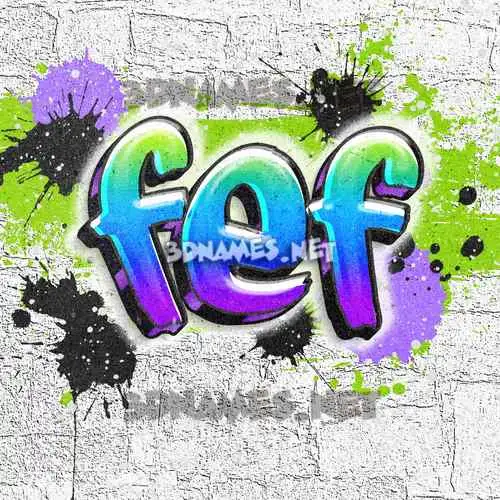fef in Graffiti Grunge style - 3D name wallpaper fef in Graffiti Grunge style - 3D name wallpaper