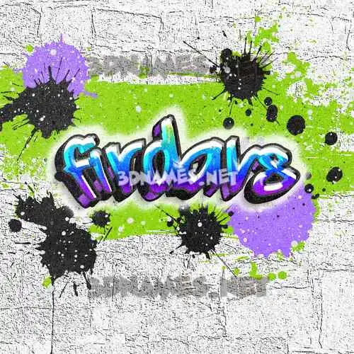 firdavs in Graffiti Grunge style - 3D name wallpaper