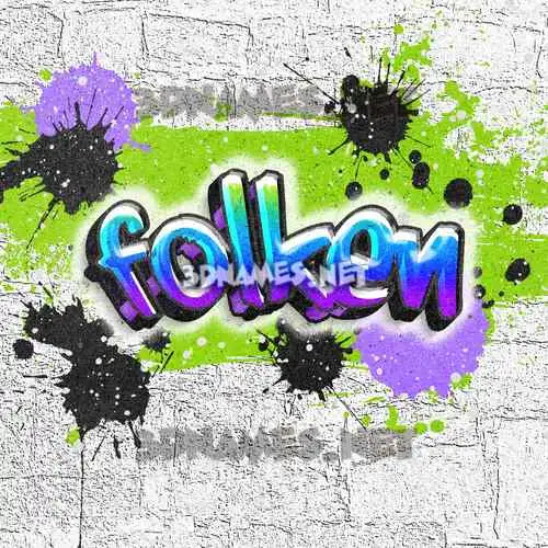 folken in Graffiti Grunge style - 3D name wallpaper folken in Graffiti Grunge style - 3D name wallpaper