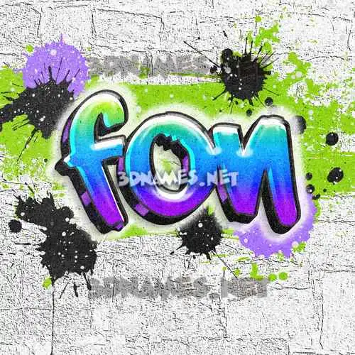 fon in Graffiti Grunge style - 3D name wallpaper fon in Graffiti Grunge style - 3D name wallpaper