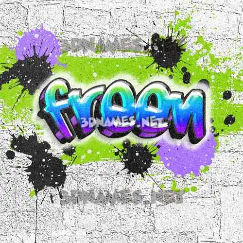 freen in Graffiti Grunge style - 3D name wallpaper