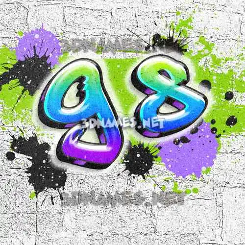 g s in Graffiti Grunge style - 3D name wallpaper