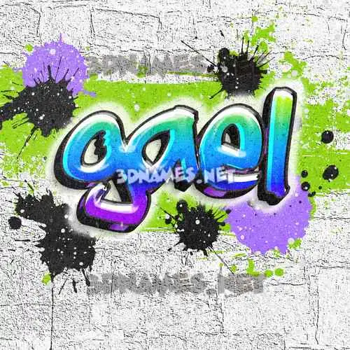 gael in Graffiti Grunge style - 3D name wallpaper