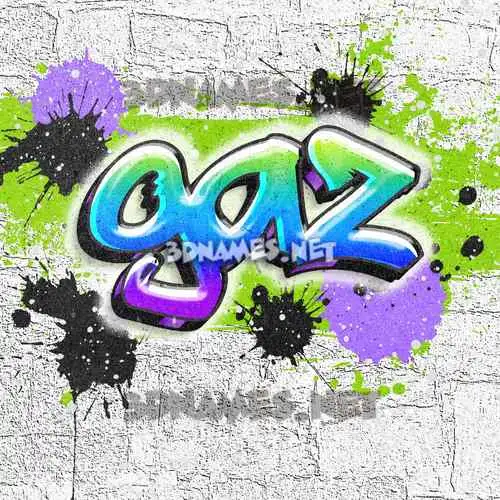 gaz in Graffiti Grunge style - 3D name wallpaper
