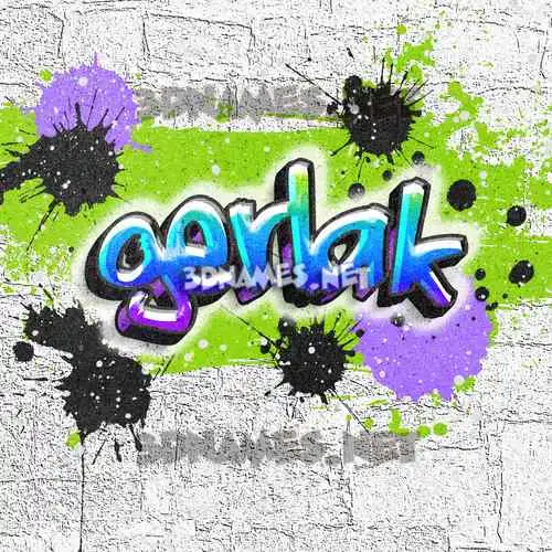 gerlak in Graffiti Grunge style - 3D name wallpaper gerlak in Graffiti Grunge style - 3D name wallpaper