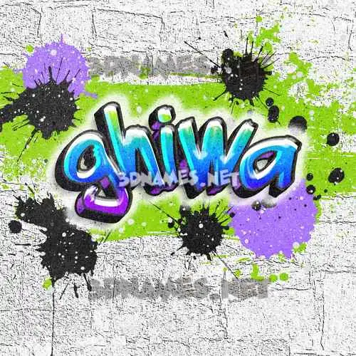 ghiwa in Graffiti Grunge style - 3D name wallpaper ghiwa in Graffiti Grunge style - 3D name wallpaper