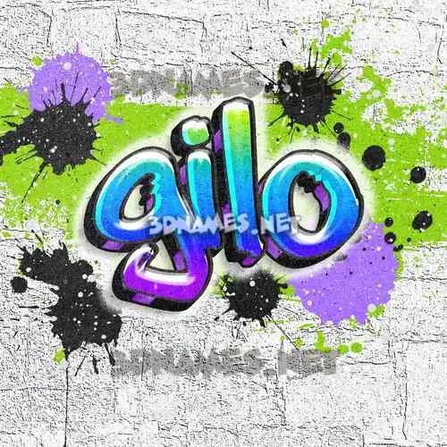 gilo in Graffiti Grunge style - 3D name wallpaper gilo in Graffiti Grunge style - 3D name wallpaper