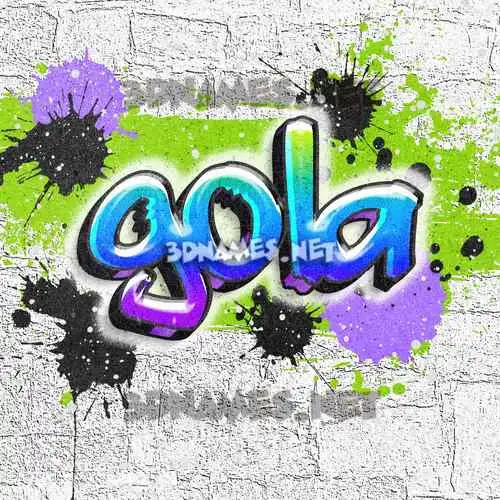 gola in Graffiti Grunge style - 3D name wallpaper gola in Graffiti Grunge style - 3D name wallpaper