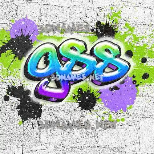 gss in Graffiti Grunge style - 3D name wallpaper