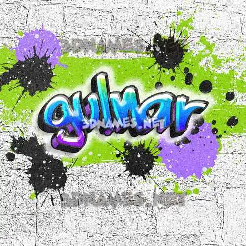 gulnar in Graffiti Grunge style - 3D name wallpaper