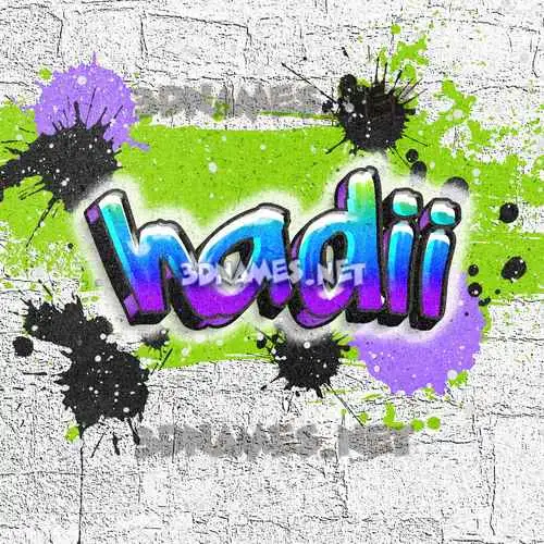 hadii in Graffiti Grunge style - 3D name wallpaper hadii in Graffiti Grunge style - 3D name wallpaper