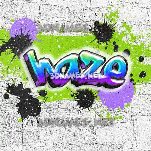 haze in Graffiti Grunge style - 3D name wallpaper haze in Graffiti Grunge style - 3D name wallpaper