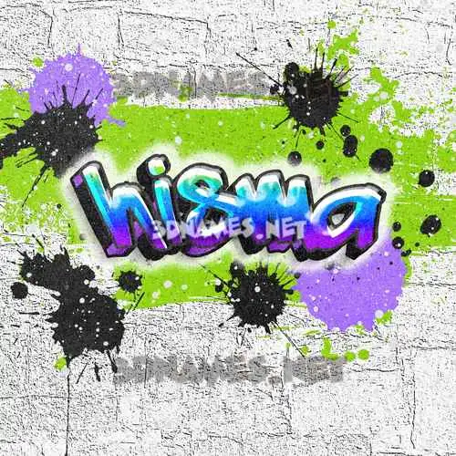 hisma in Graffiti Grunge style - 3D name wallpaper hisma in Graffiti Grunge style - 3D name wallpaper