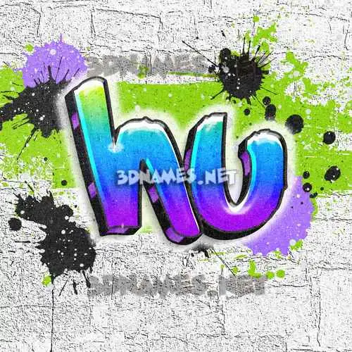 hu in Graffiti Grunge style - 3D name wallpaper hu in Graffiti Grunge style - 3D name wallpaper