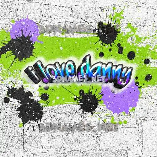 i love danny in Graffiti Grunge style - 3D name wallpaper i love danny in Graffiti Grunge style - 3D name wallpaper