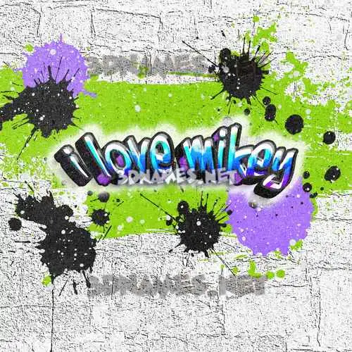 i love mikey in Graffiti Grunge style - 3D name wallpaper i love mikey in Graffiti Grunge style - 3D name wallpaper