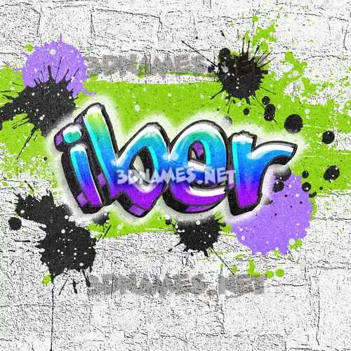 iber in Graffiti Grunge style - 3D name wallpaper iber in Graffiti Grunge style - 3D name wallpaper