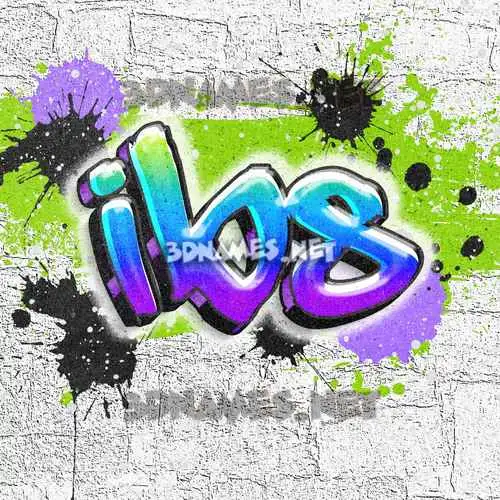 ibs in Graffiti Grunge style - 3D name wallpaper