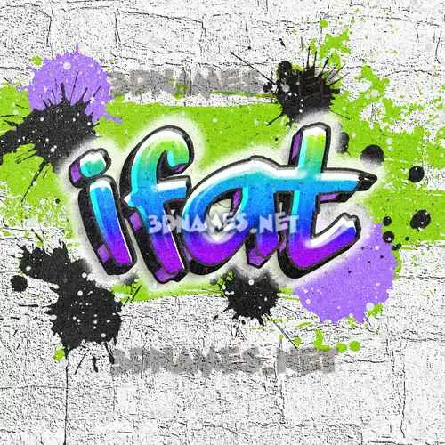 ifat in Graffiti Grunge style - 3D name wallpaper