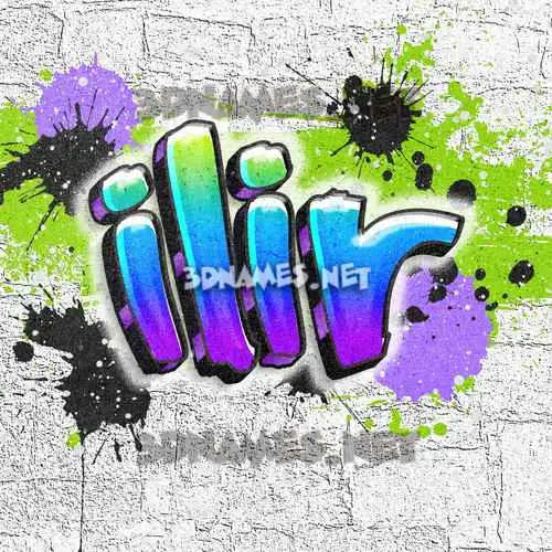 ilir in Graffiti Grunge style - 3D name wallpaper ilir in Graffiti Grunge style - 3D name wallpaper