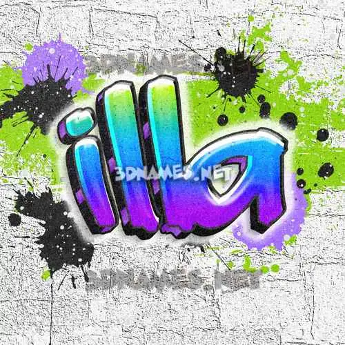illa in Graffiti Grunge style - 3D name wallpaper illa in Graffiti Grunge style - 3D name wallpaper