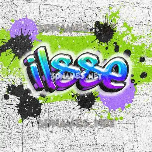 ilsse in Graffiti Grunge style - 3D name wallpaper ilsse in Graffiti Grunge style - 3D name wallpaper