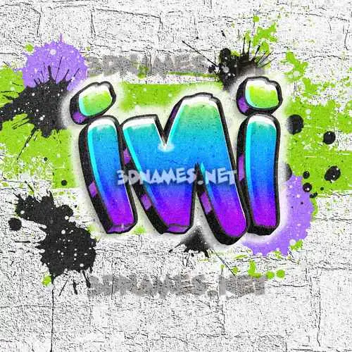 ini in Graffiti Grunge style - 3D name wallpaper