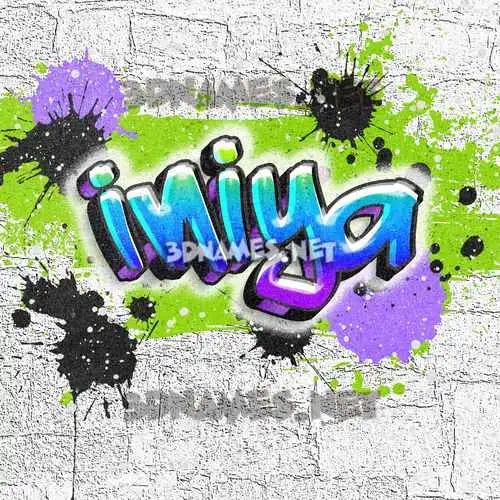 iniya in Graffiti Grunge style - 3D name wallpaper iniya in Graffiti Grunge style - 3D name wallpaper