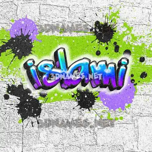islami in Graffiti Grunge style - 3D name wallpaper islami in Graffiti Grunge style - 3D name wallpaper