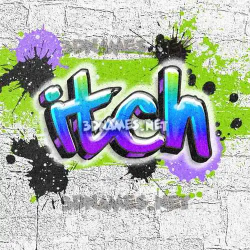 itch in Graffiti Grunge style - 3D name wallpaper itch in Graffiti Grunge style - 3D name wallpaper