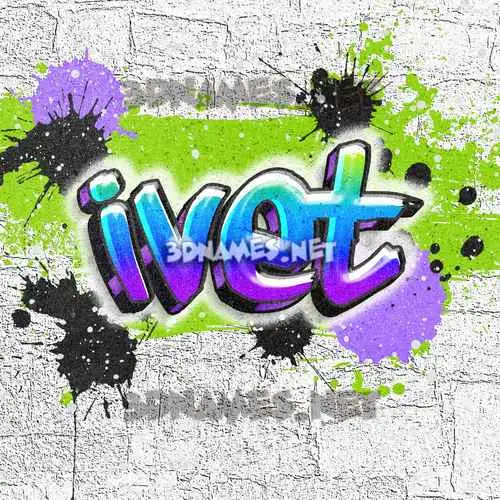 ivet in Graffiti Grunge style - 3D name wallpaper ivet in Graffiti Grunge style - 3D name wallpaper