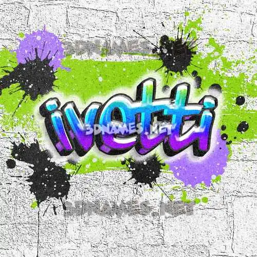 ivetti in Graffiti Grunge style - 3D name wallpaper