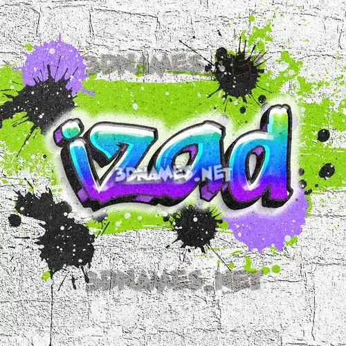 izad in Graffiti Grunge style - 3D name wallpaper izad in Graffiti Grunge style - 3D name wallpaper
