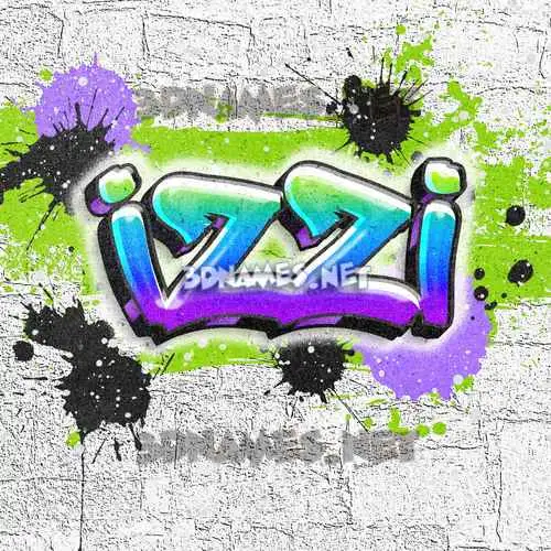 izzi in Graffiti Grunge style - 3D name wallpaper izzi in Graffiti Grunge style - 3D name wallpaper